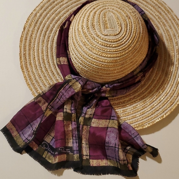 Oscar purple plaid scarf - Picture 1 of 3